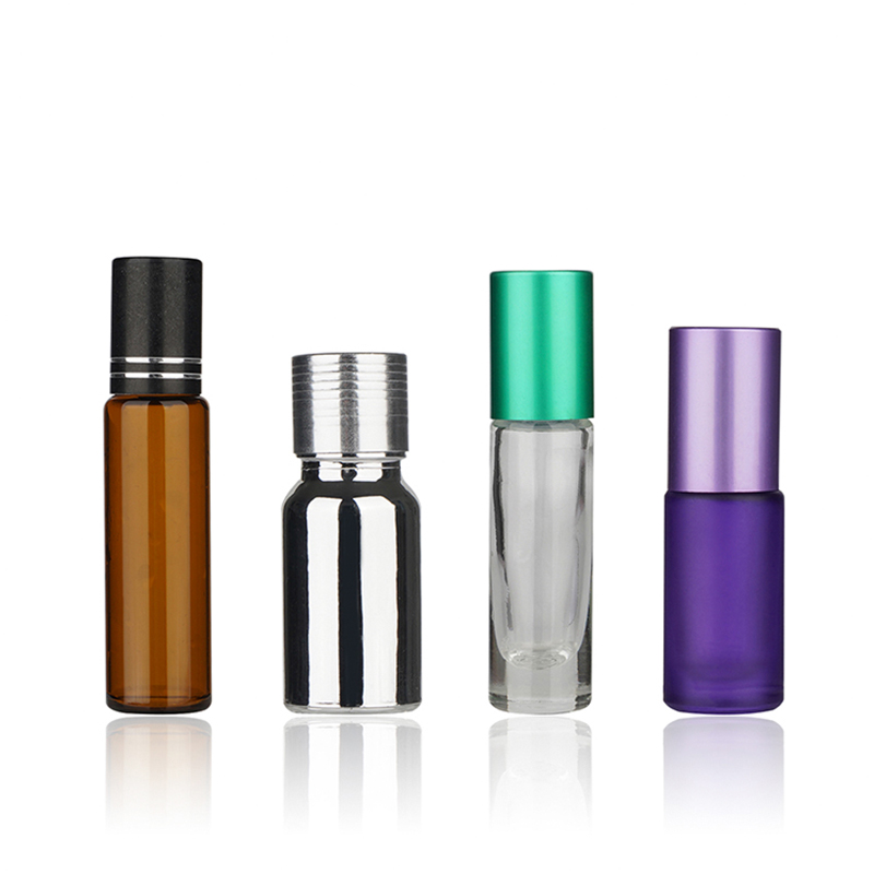 Mini Luxury Roll On Bottle Custom Clear Amber Glass Essential Oil Roller Bottles