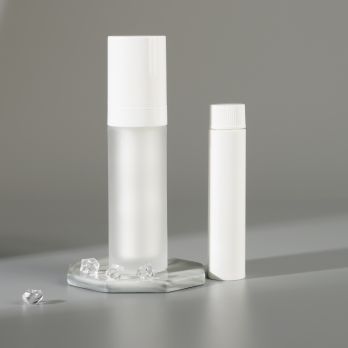 eco friendly Reusable Refillable Airless Glass Pump Bottle for Serum Lotion Cream packaging