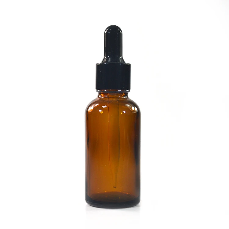 Cheaper US Available Amber Glass Bottle with dropper 30 ml 1 oz 30ml Brown Essential Oil Bottle for hair face body oil packaging