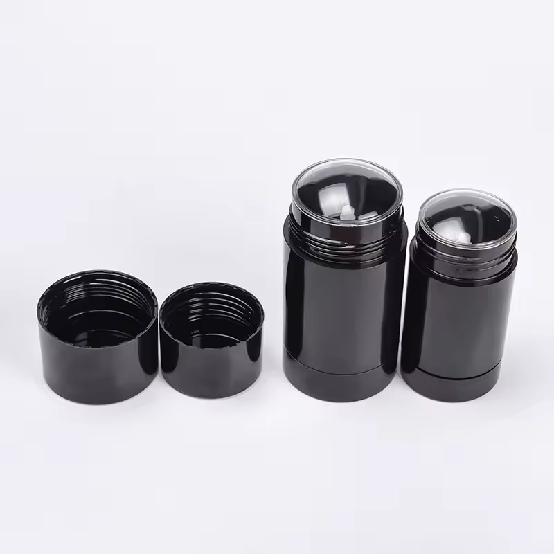 Round Twist Up Plastic Deodorant Tube 15ml 30ml 50ml 75ml 75g White Black Sunscreen Cream Bottle Empty Deodorant Stick Container