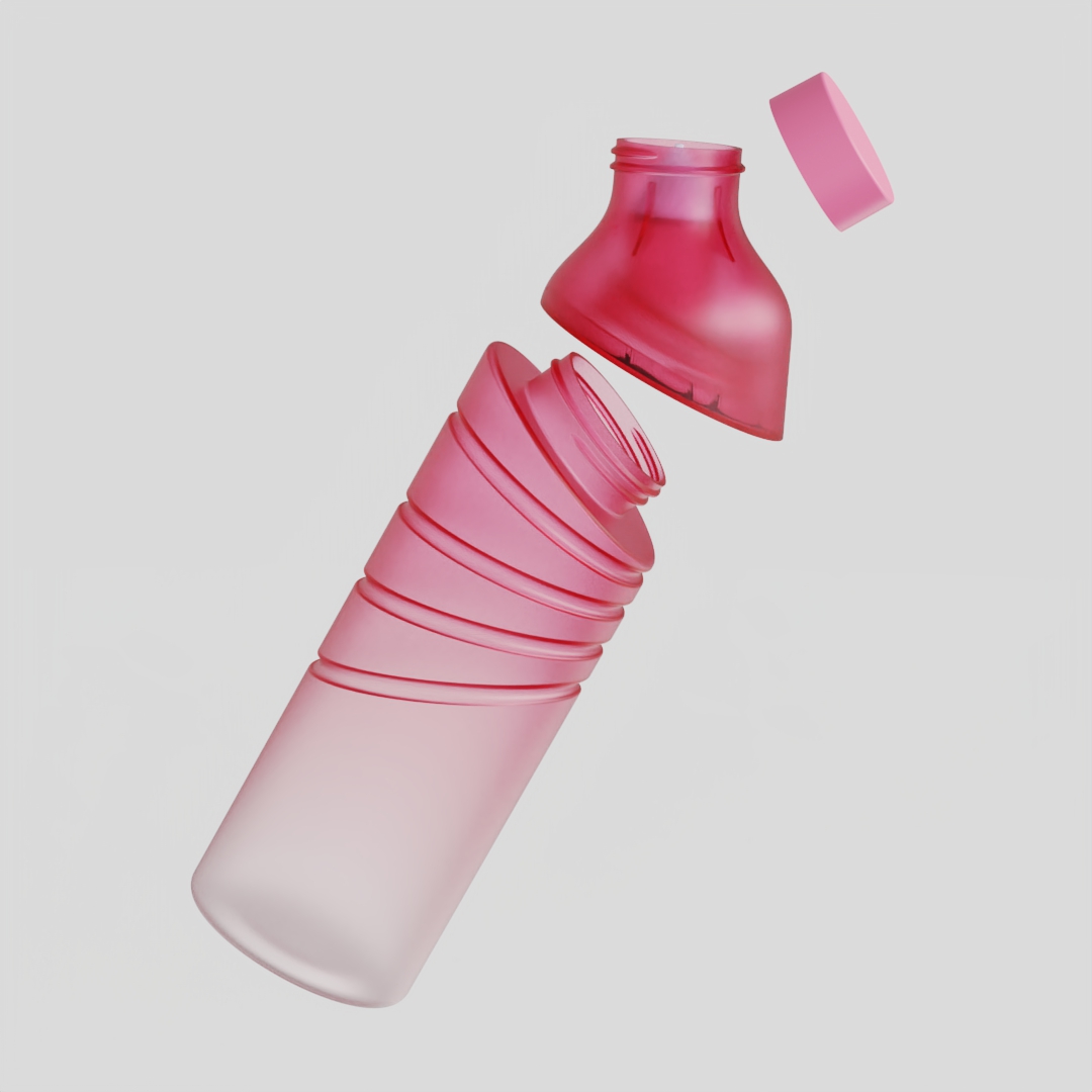 Lightly customized unique design funnel style plastic bottle for protein powder gummy vitamin pills