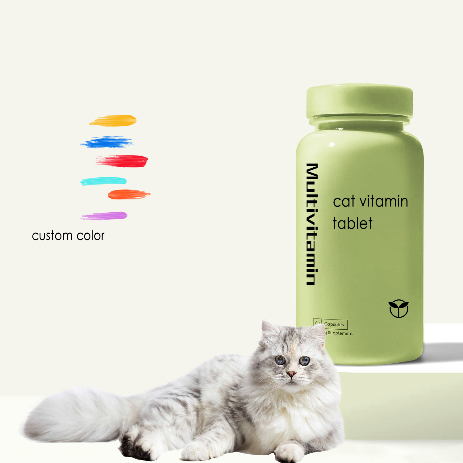 HDPE PET Plastic pill Jar Supplement Bottle for pet joint care