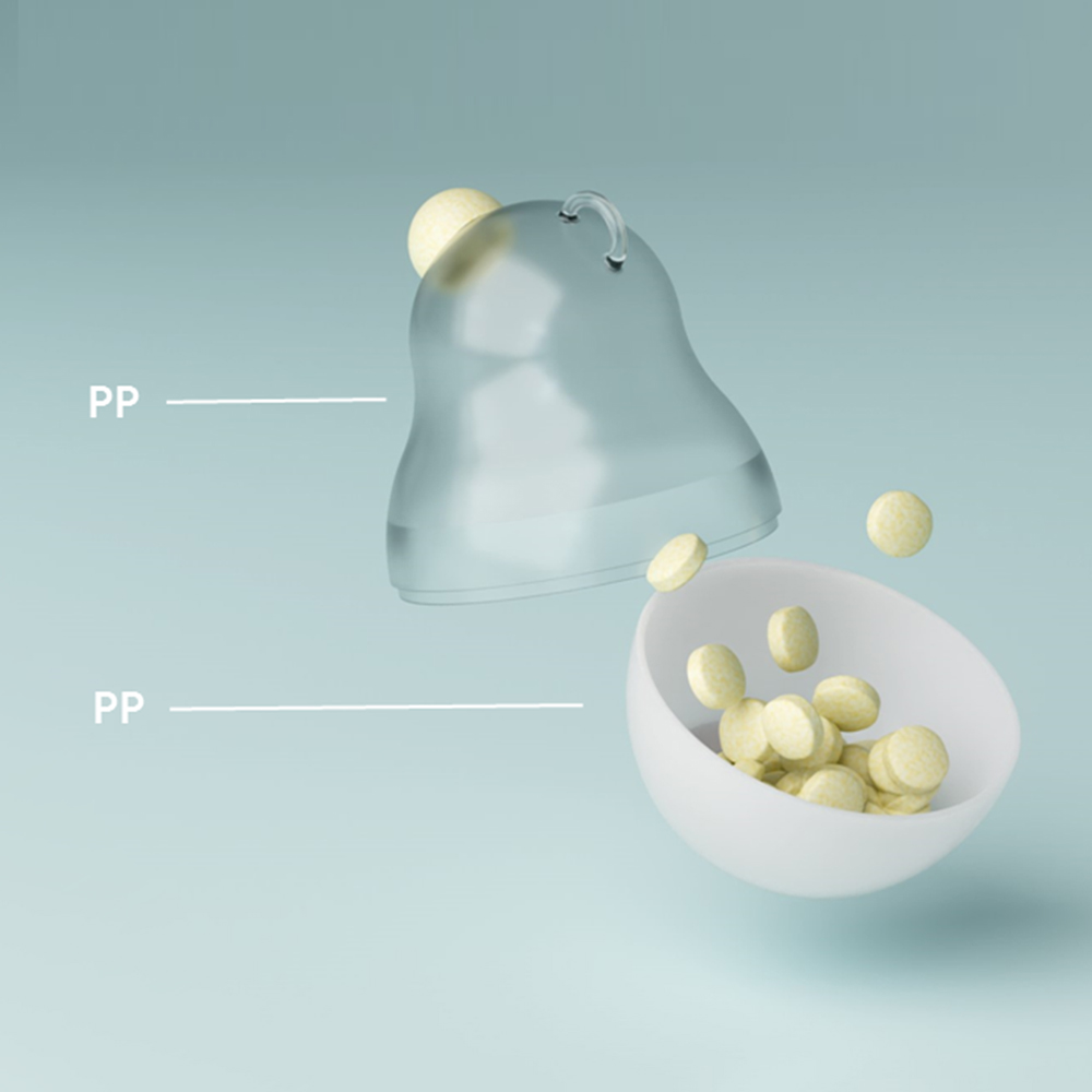 RTCO New Design Fun Tilting Doll Shape Pill Plastic Bottle Packaging for vitamin gummy