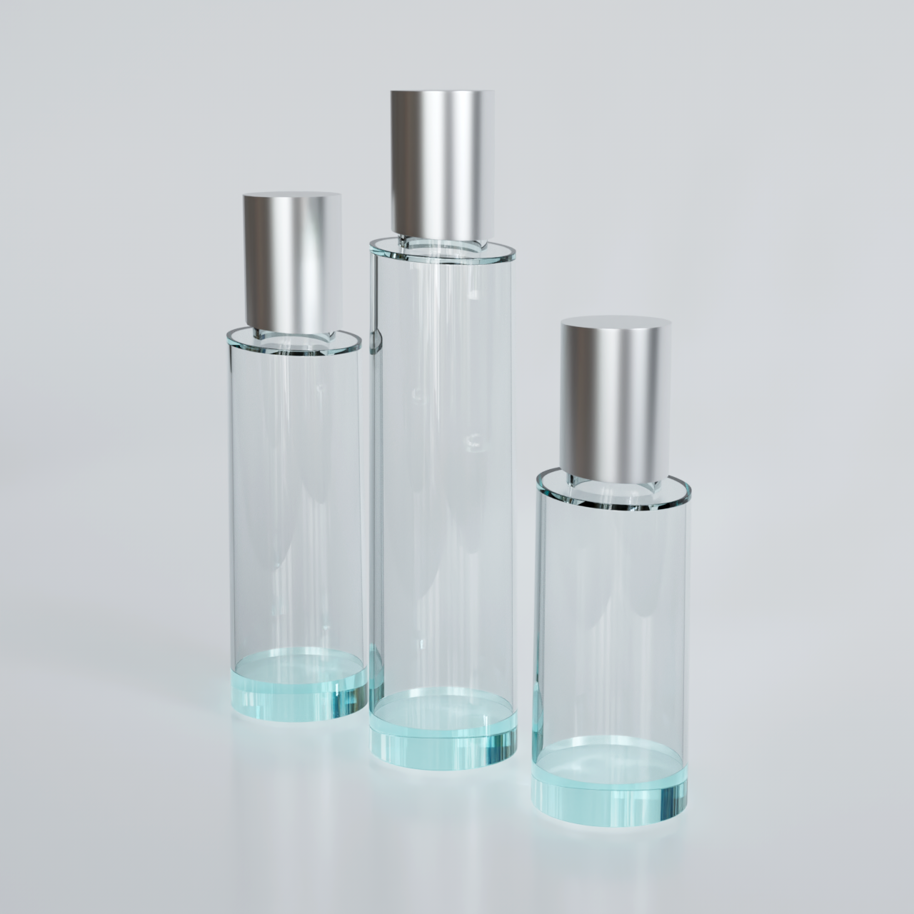 Round Slanted Shoulder Glass Bottle for lotion serum cream